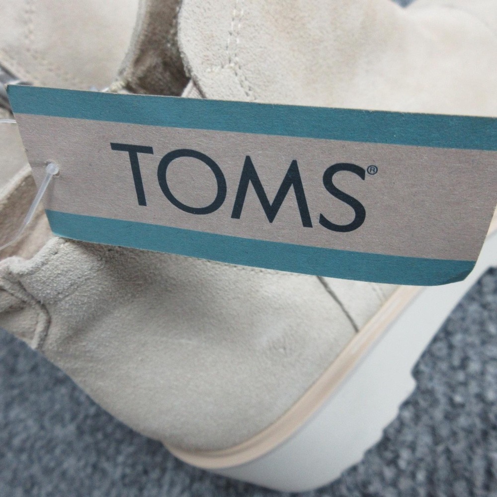 TOMS Maude Boots Womens Size 9 Beige Oatmeal Suede Wedge Ankle Bootie NWOB - Picture 8 of 14